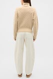 Crosshatch Slouch Knit  Cashew Cream  hi-res