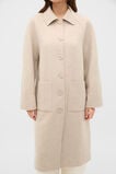 Wool Blend Scarf Coat  Cashew Cream Marle  hi-res