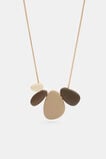 Opaque Pebble Necklace  Gold  hi-res
