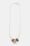 Opaque Pebble Necklace  Gold  hi-res
