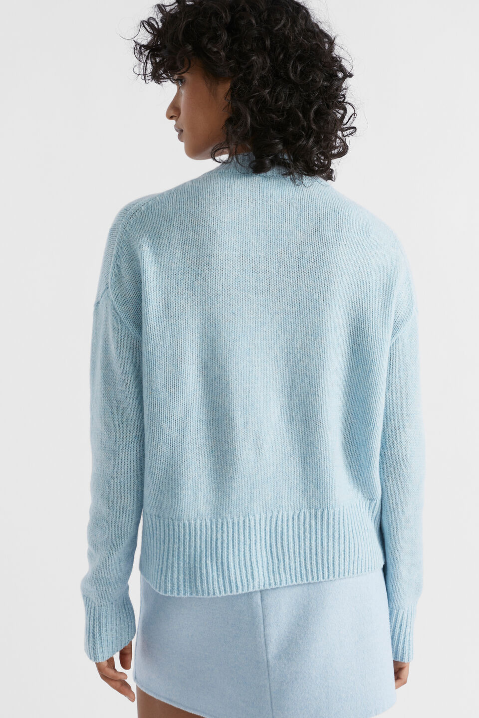 Merino Wool Pocket Cardigan  Capri Marle