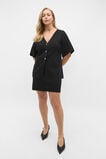 Crepe Knit Batwing Cardigan  Black  hi-res