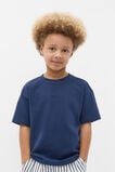 Core Textured Stripe Logo Tee  French Navy  hi-res