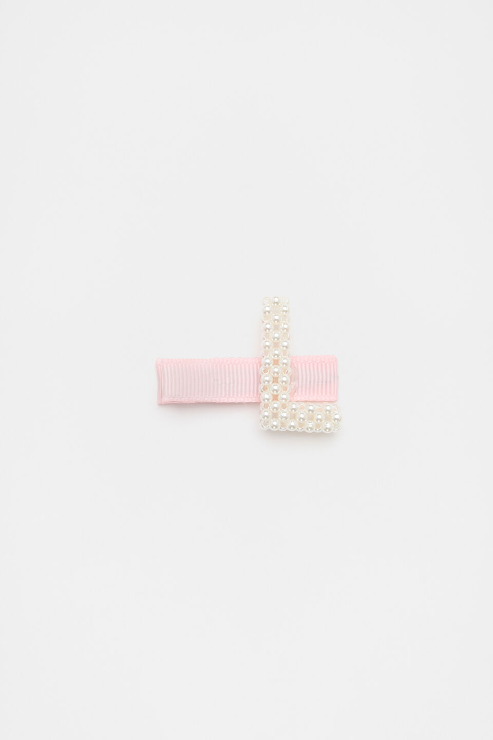Initial Pearl Duck Clip  L