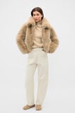 Faux Fur Jacket  Wheat Marle  hi-res