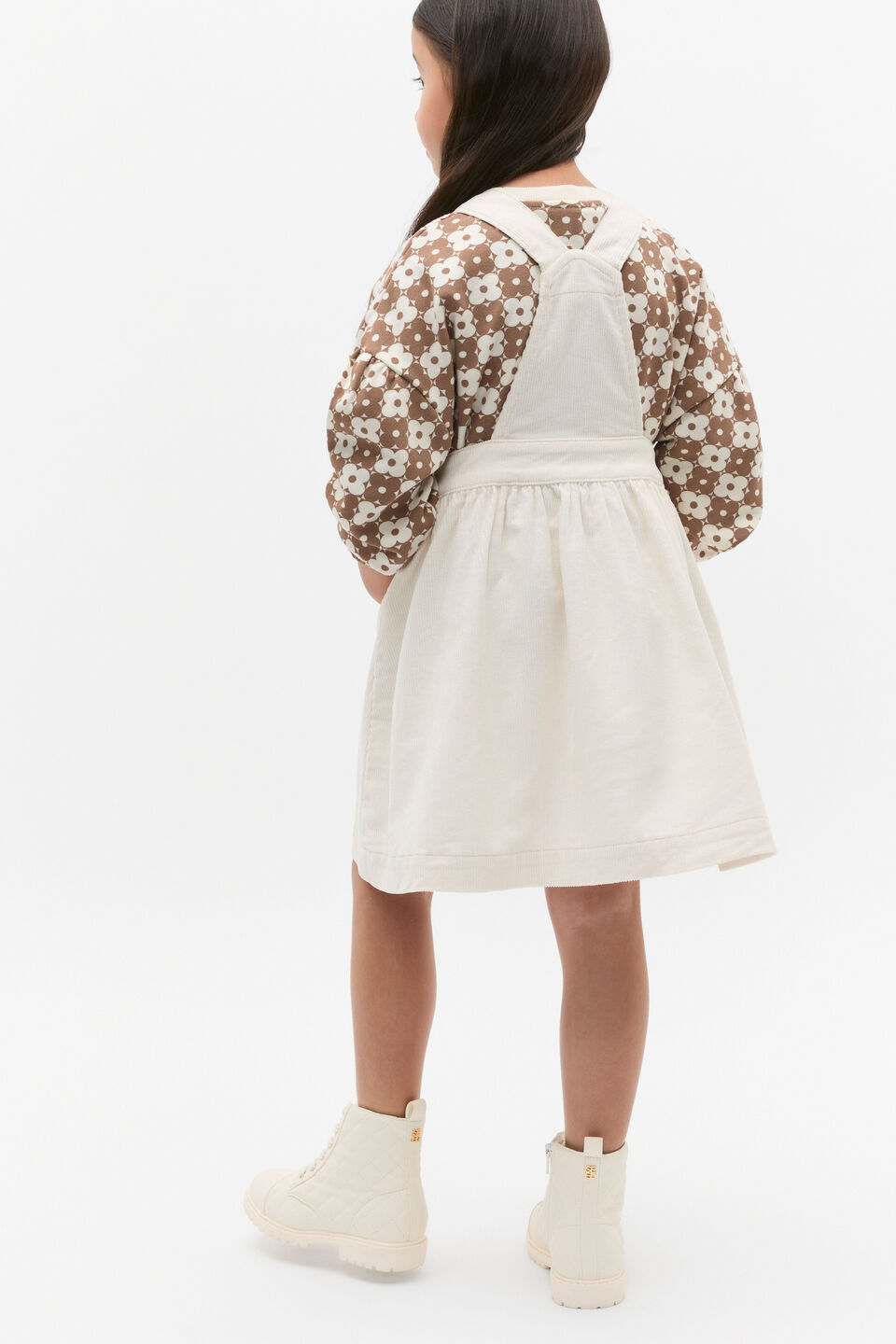 Cord Pocket Pinafore  Classic Cream