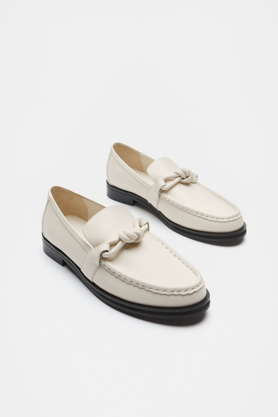 Dakota Knot Detail Loafer  Cream