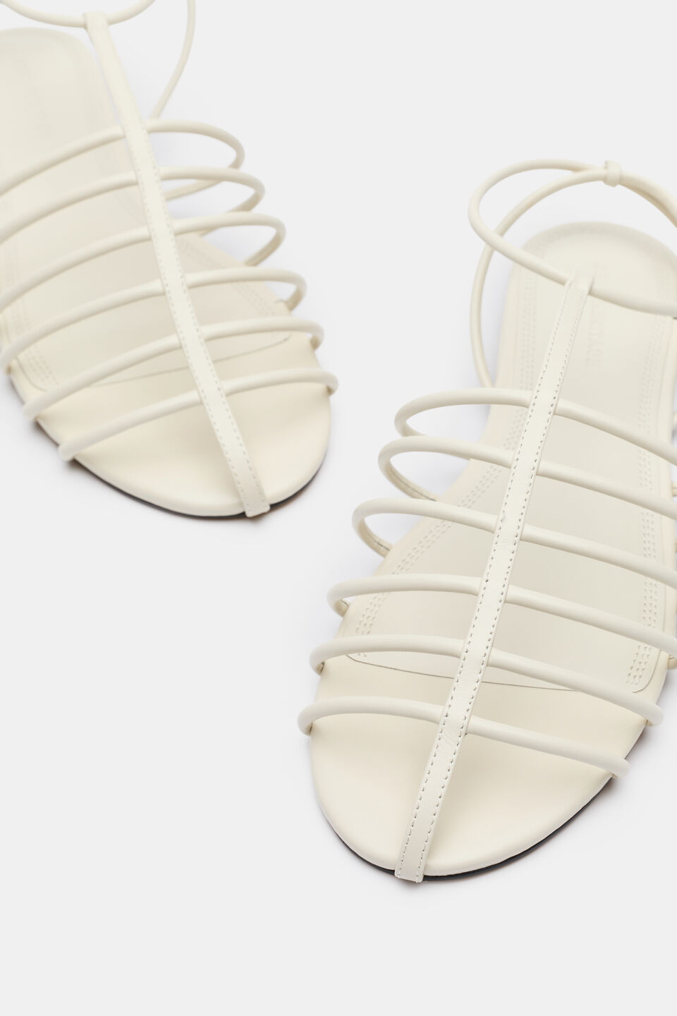Vera Fine Caged Sandal  Cream