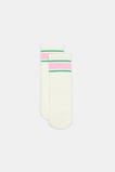 Logo in Stripe Sock  Pink Multi Stripe  hi-res