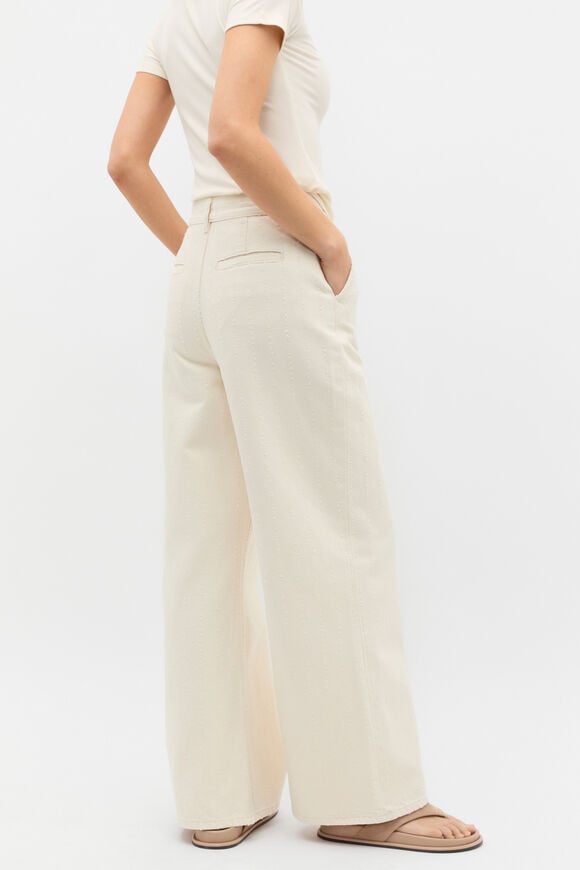 Textured Denim Tailored Jean  Buttercream  hi-res