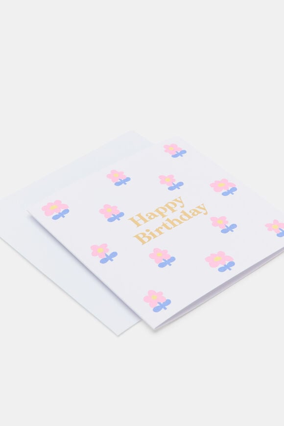 Happy Birthday Flowers Card  Multi  hi-res