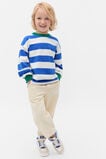 Block Stripe Sweat  Cobalt  hi-res