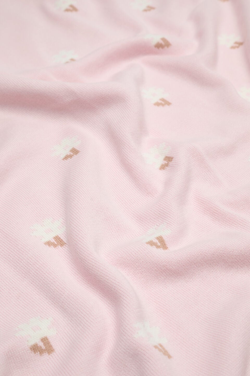 Jacquard Knit Blanket  Musk