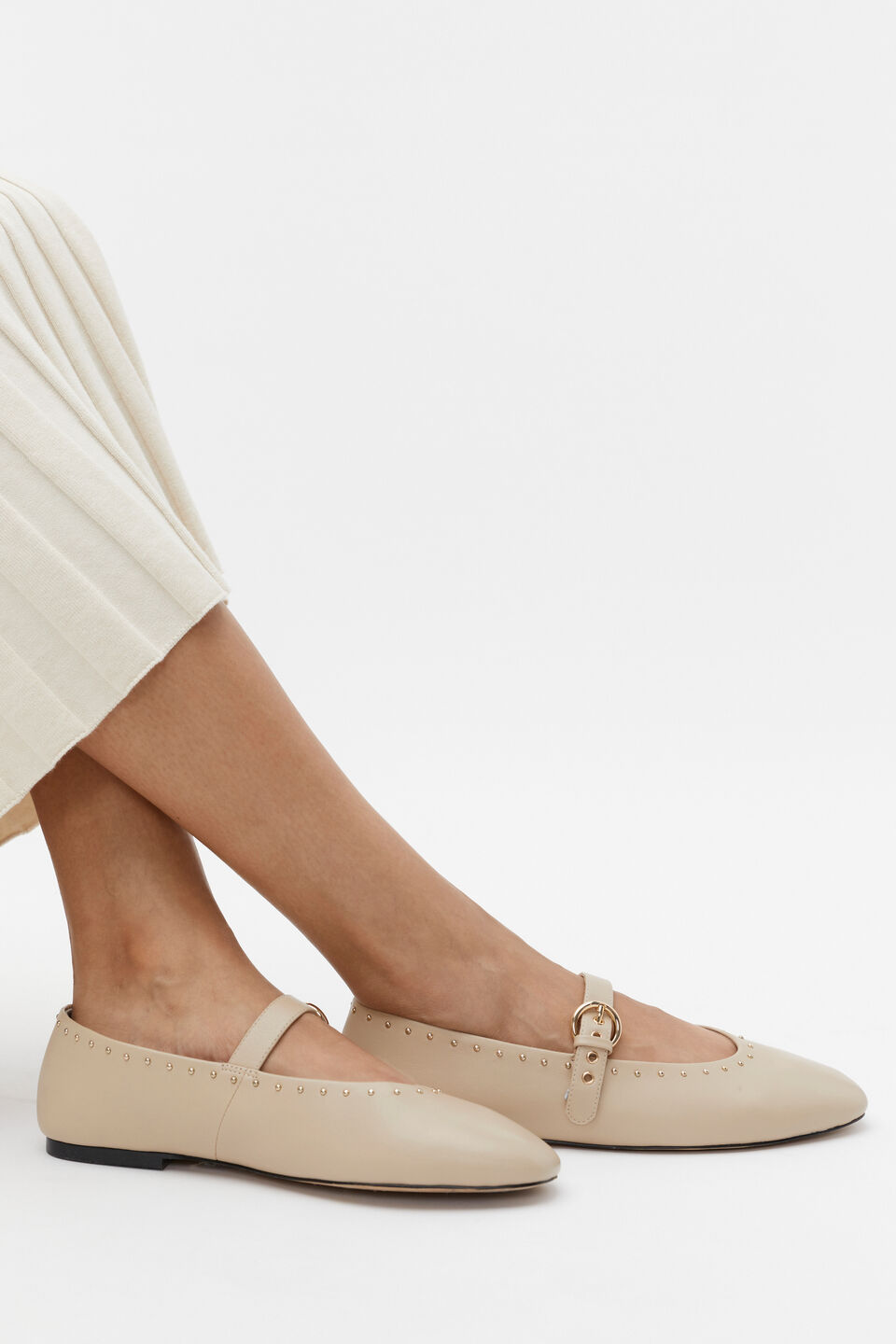 Reagan Ballet Flat  Vanilla