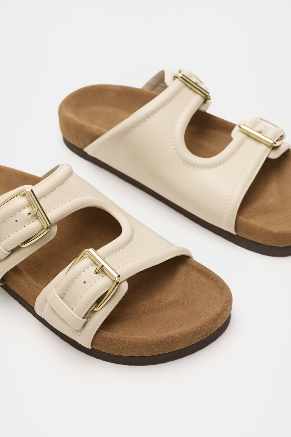 Harper Buckle Slide  Stone