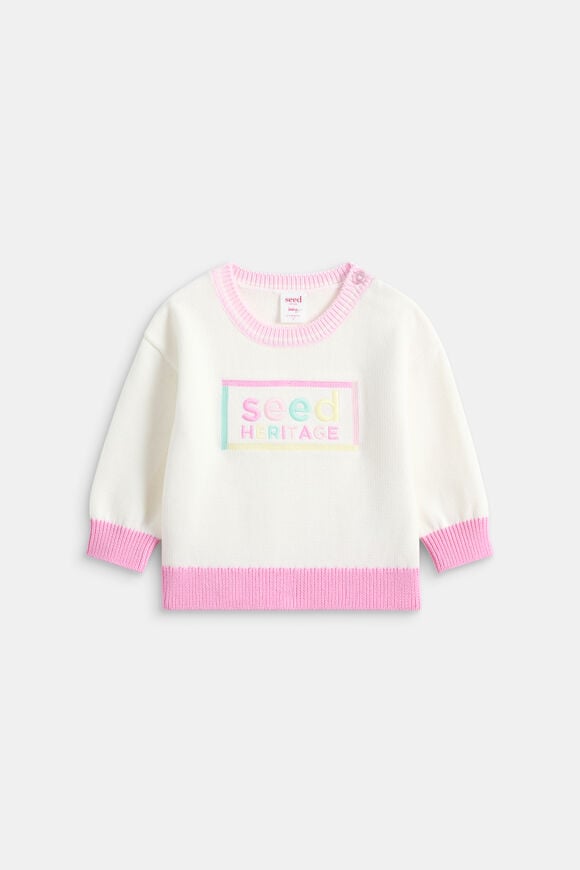 Logo Knit Sweater  Classic Cream  hi-res