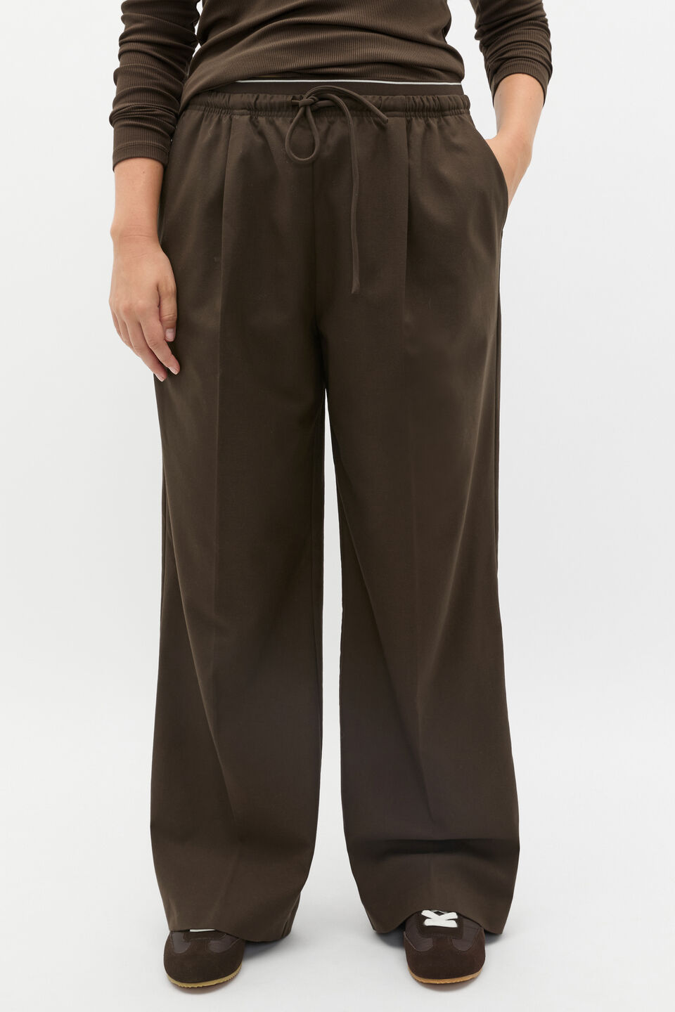 Double Waist Pant  Dark Espresso