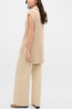 Collar Knit Poncho  Sandstone Marle  hi-res