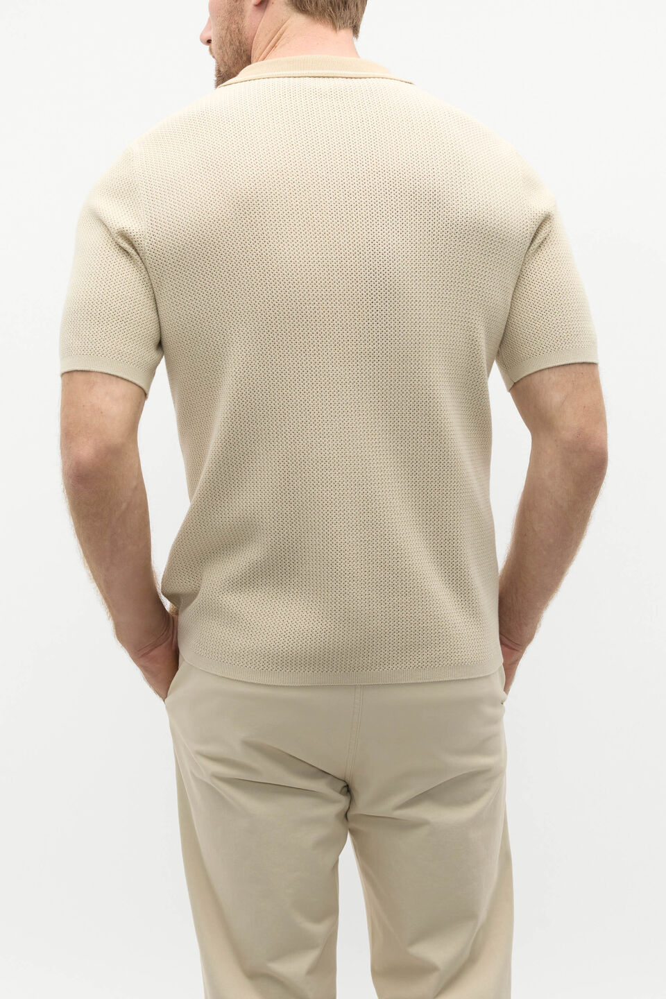 Knit Resort Shirt  Cool Stone