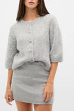 Seam Front Mini Skirt  Pale Slate Marle  hi-res