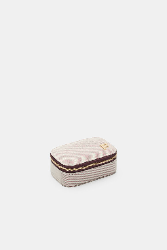 Mini Initial Jewellery Case  F  hi-res