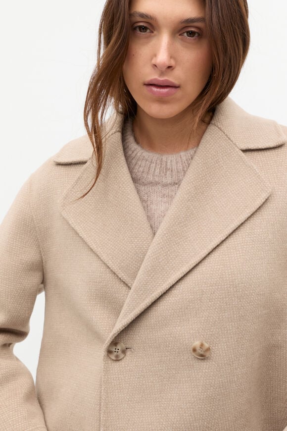 Wool Blend Swing Jacket  Cookie Multi  hi-res