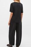 Cotton V Neck Relaxed Tee  Black  hi-res