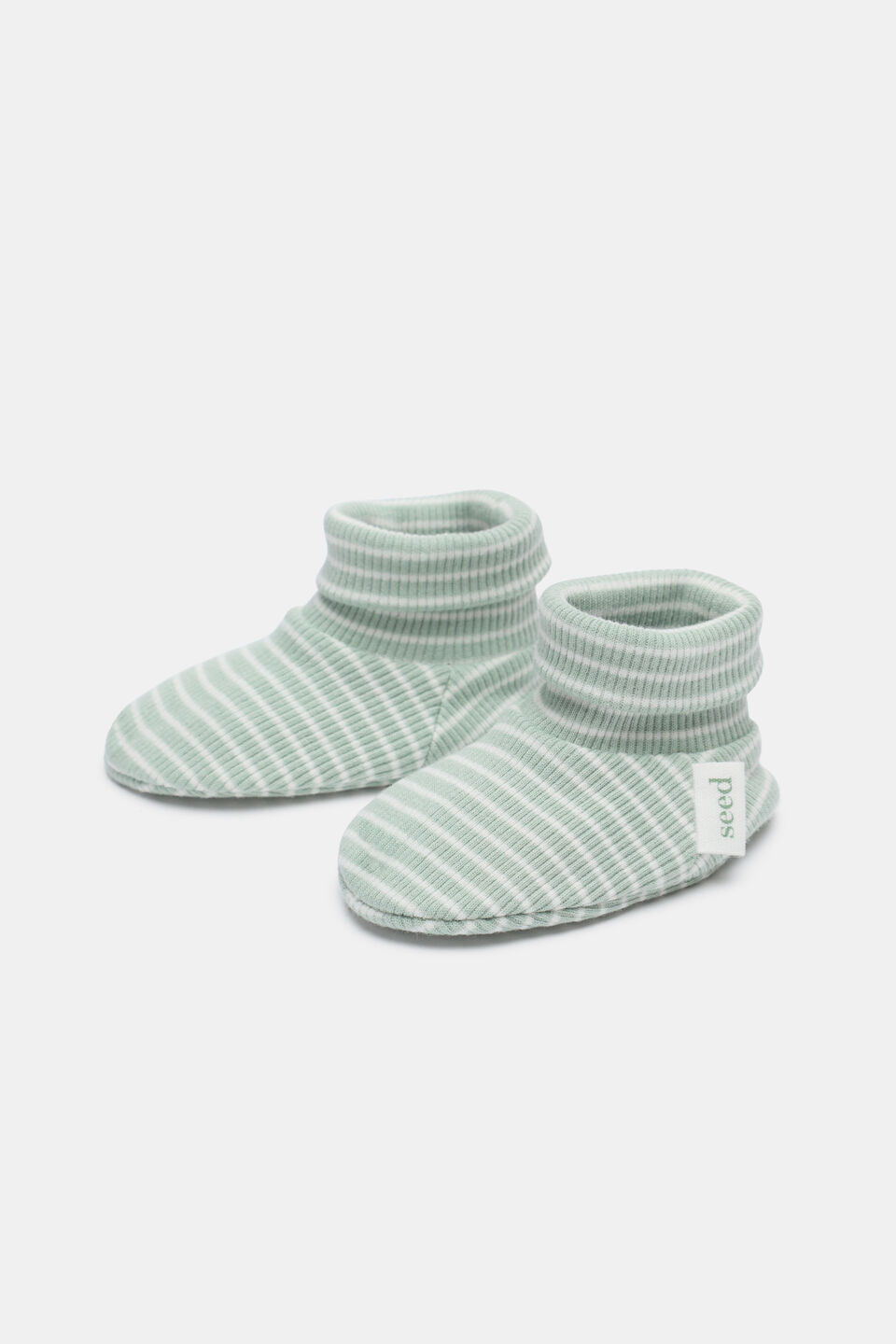 Core Rib Logo Bootie  Sage Stripe