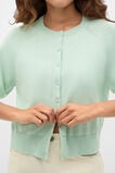 Cotton Blend Raglan Cardigan  Soft Moss  hi-res