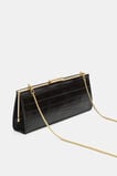 Leather Box Clutch  Black  hi-res