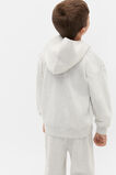 Piping Detail Hoodie  Light Grey Marle  hi-res