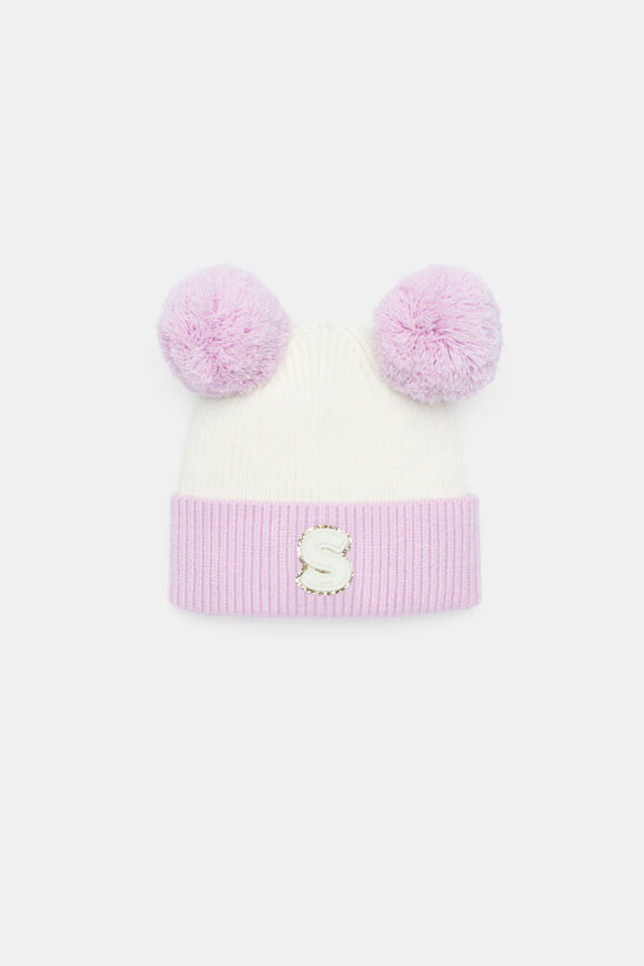 Mini Glitter Initial Beanie  S  hi-res