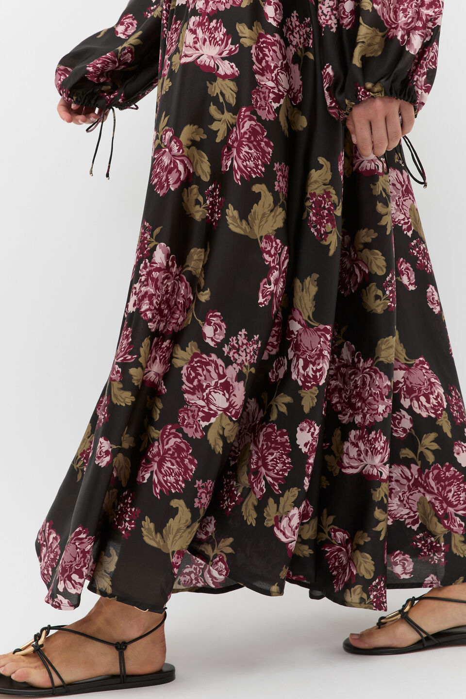 Silk Floral Skirt  Floral Multi