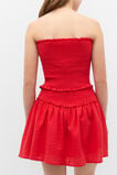 Shirred Skirt  Strawberry Red  hi-res