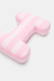 Pink Stripe Initial Cushion  I  hi-res