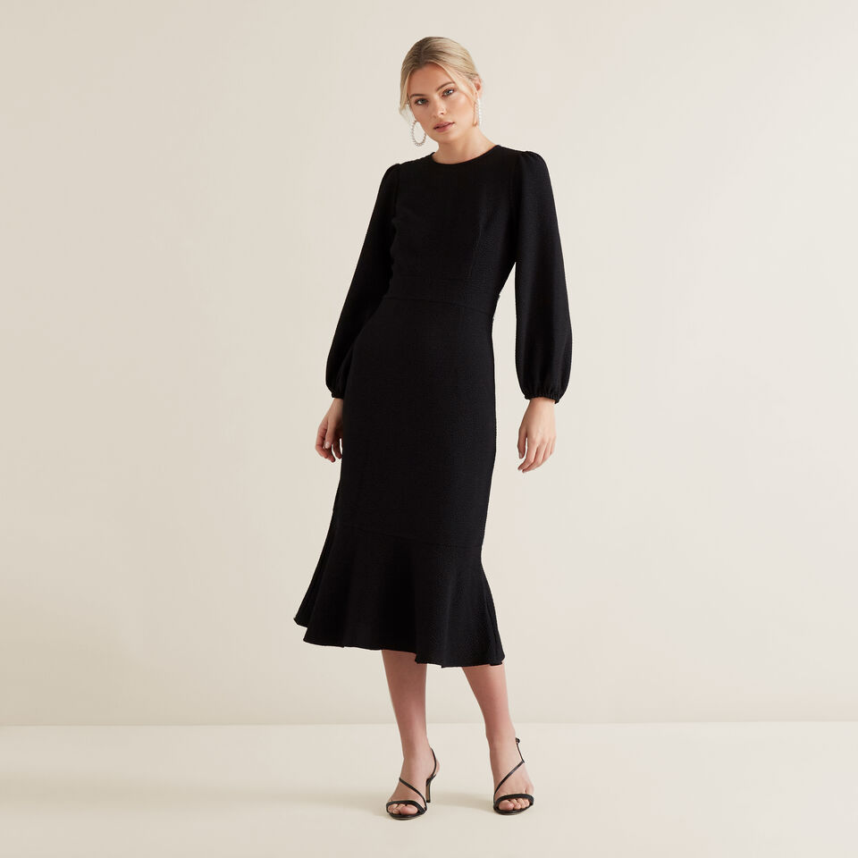 Full Sleeve Jacquard Dress  