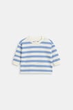 Textured Stripe Sweat  Electric Blue Stripe  hi-res