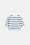 Textured Stripe Sweat  Electric Blue Stripe  hi-res