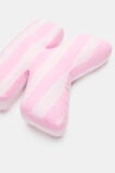 Pink Stripe Initial Cushion  K  hi-res