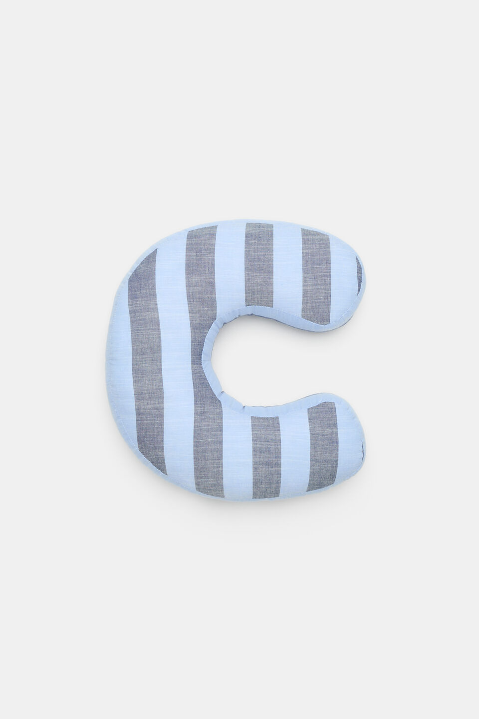 Blue Stripe Initial Cushion  C