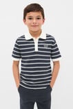 Core Boucle Knit Polo  Midnight Blue  hi-res