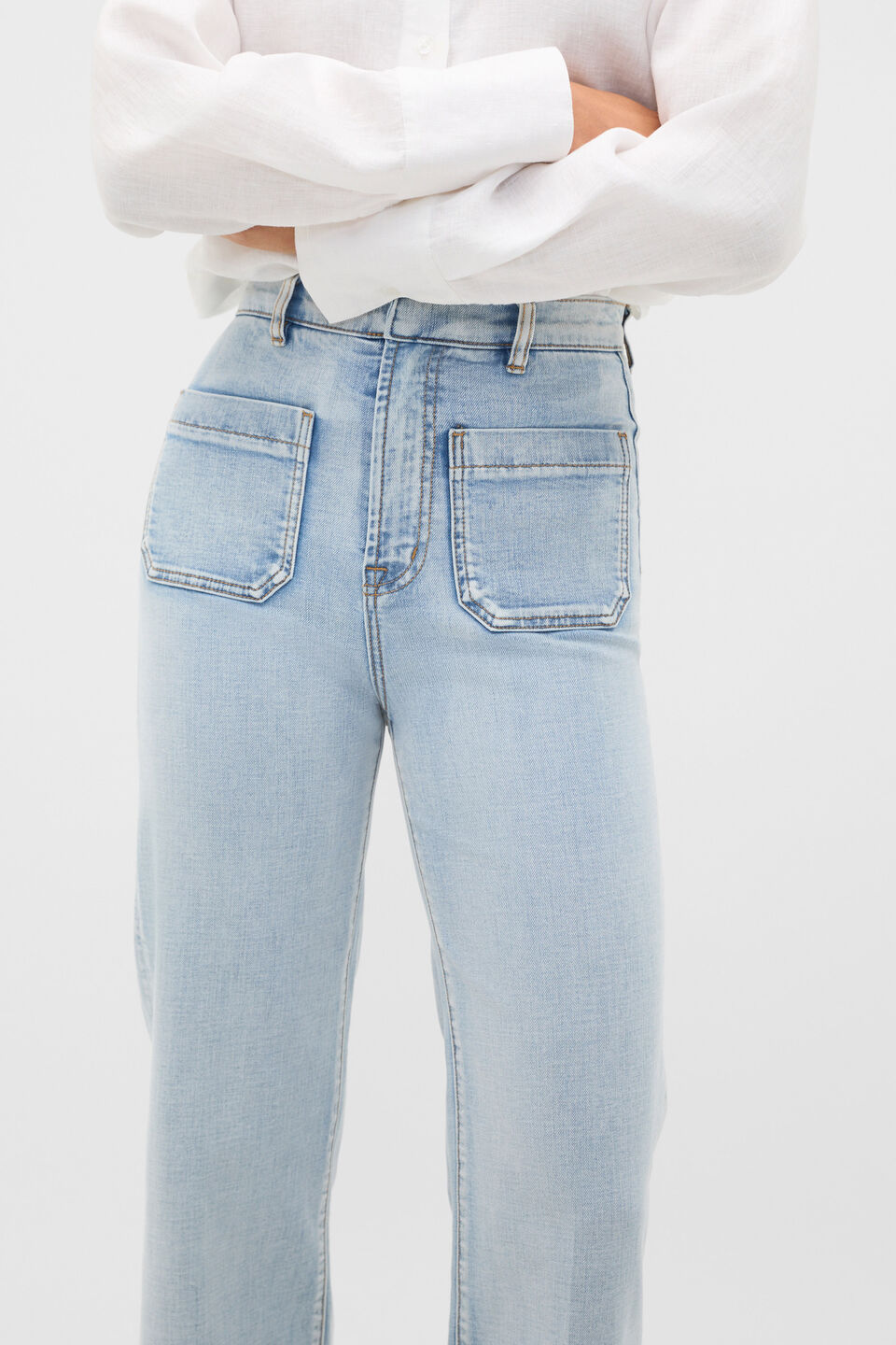 Core Wide Leg Pocket Jean  Pacific Wash