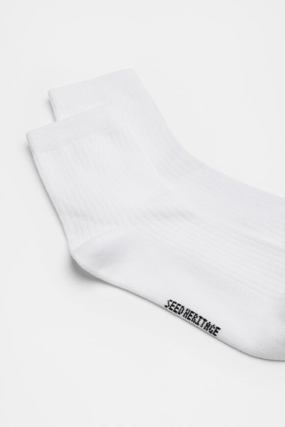 Core Quarter Crew Sock  White  hi-res