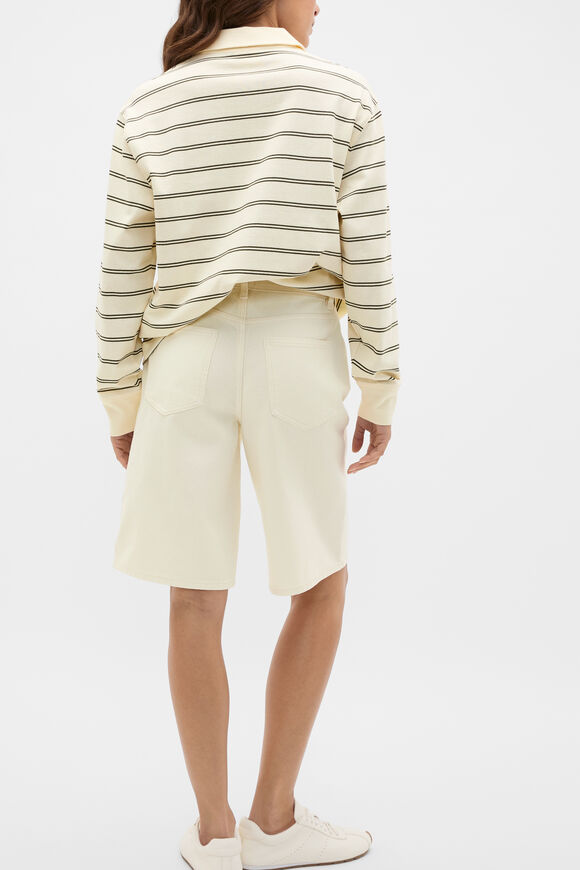 Longline Jean Short  Coconut Cream  hi-res