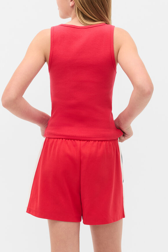 Square Neck Logo Tank  Chilli Red  hi-res