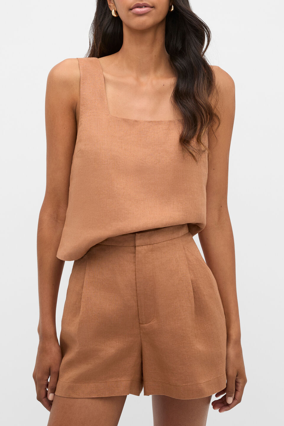 Linen Pocket Short  Copper