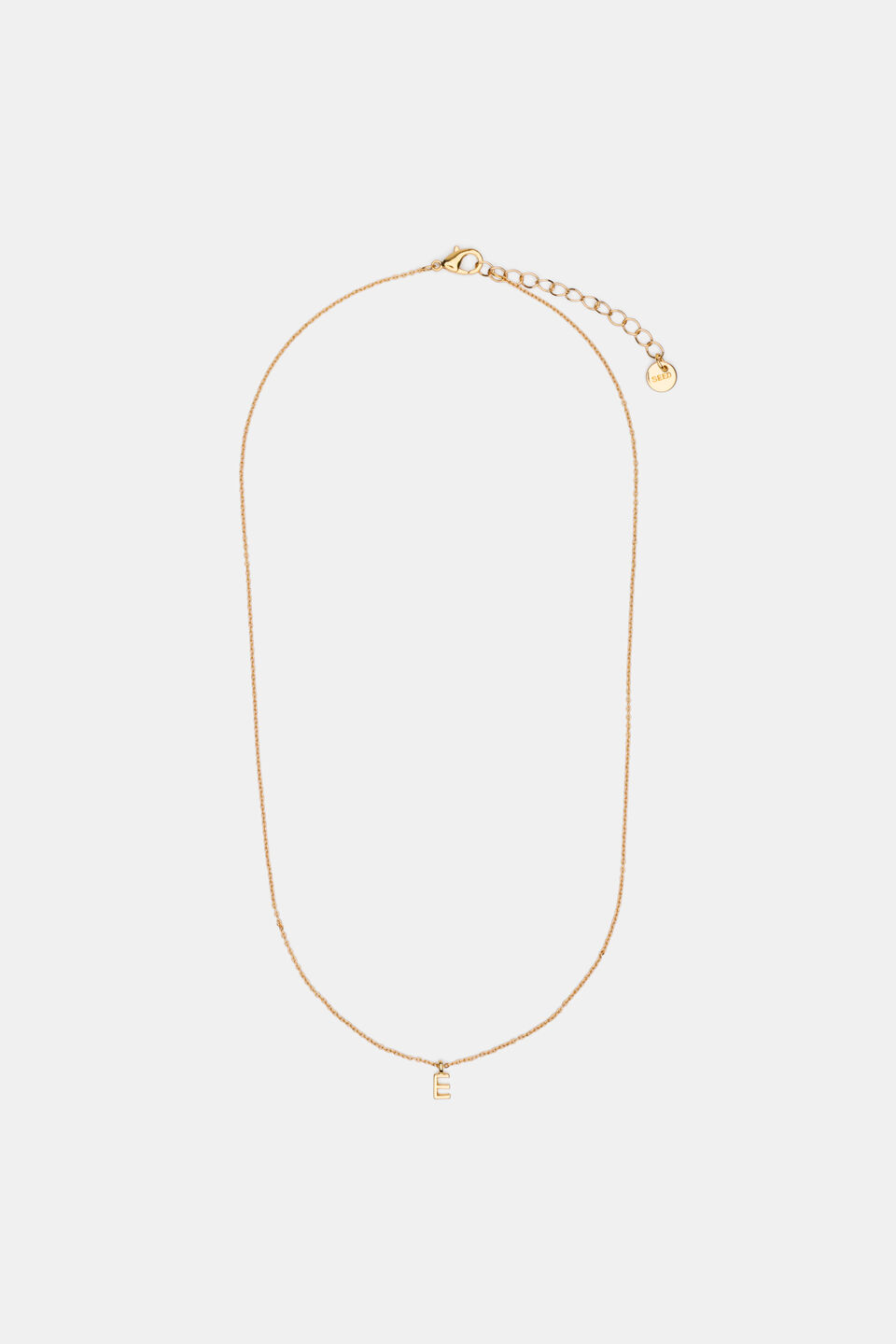 Gold Alphabet Necklace  E