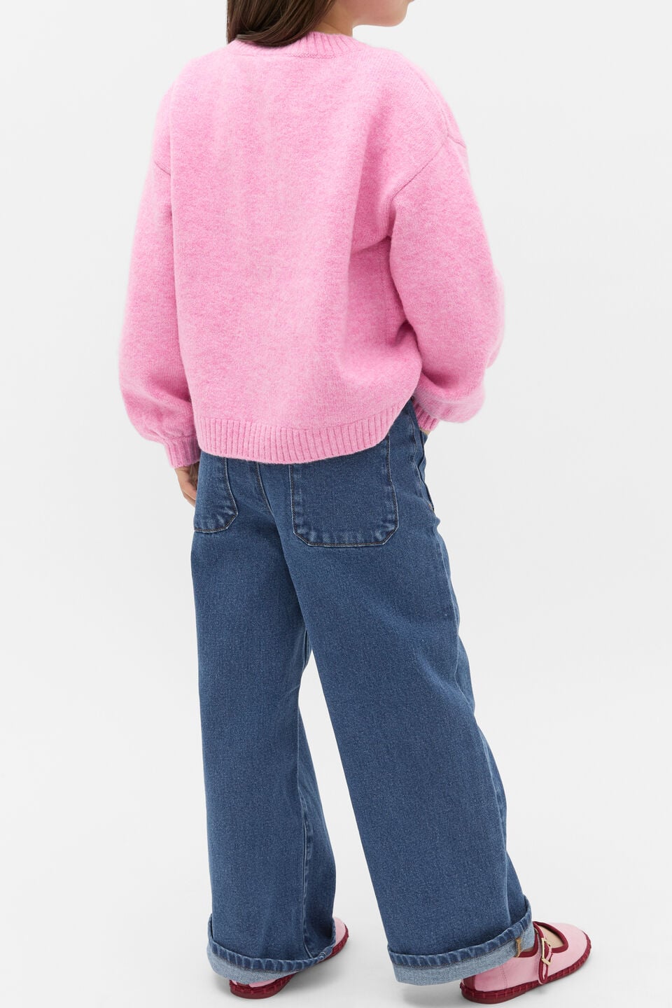 Fluffy Knit Cardigan  Candy Pink