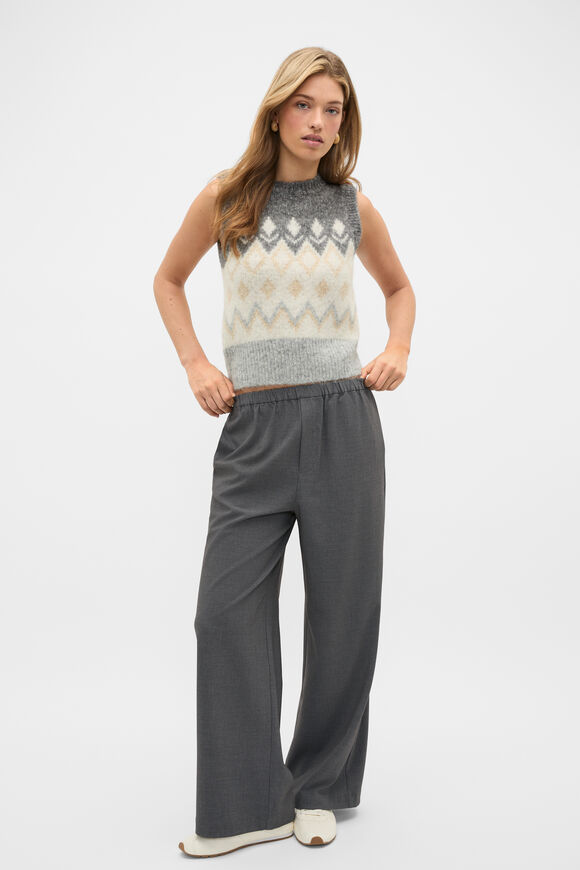 Argyle Knit Vest  Pale Slate Marle  hi-res