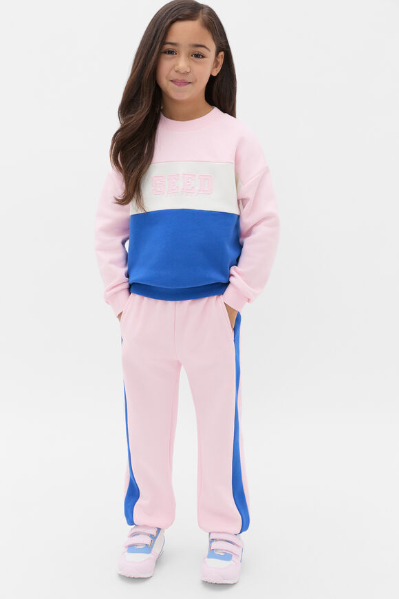 Colour Block Logo Sweat  Pink Lemonade  hi-res